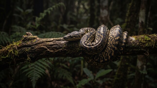 Madagascar tree boa on a branch