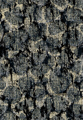 Seamless abstract background with a textured appearance of an aged mural or abstract painting, featuring a complex blend of black, beige, and grey © shimpei
