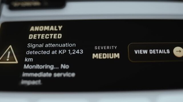 Medium Cable Anomaly Detected At KP 1243
