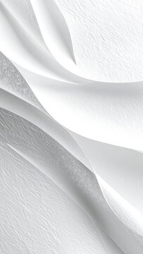 Abstract swirling white paper forms create a dynamic texture background.