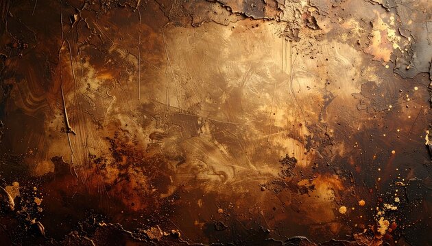 An abstract textured background with rich brown and gold tones.