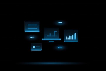 Fototapeta premium network powers log efficiency law monitor interest and interactive for coordination dashboards and automation