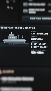 Vertical CS Resolute Panel Shows Vessel Standby