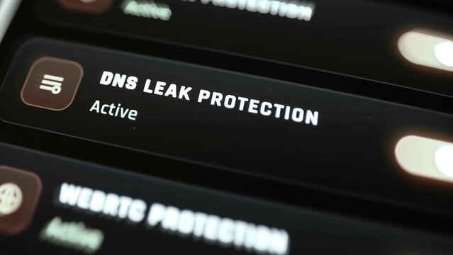 Commercial Stock Photograph Of DNS Leak Protection Remains Active During Browsing