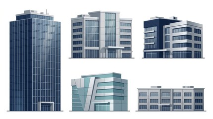 Fototapeta premium Modern Office Buildings Architectural Design Collection.