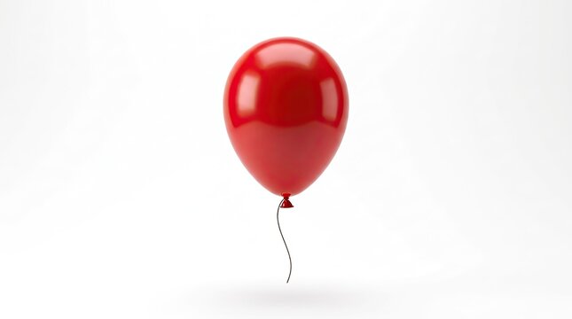red balloon isolated on white