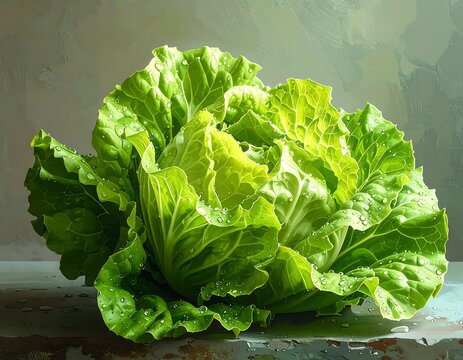 Fresh green leafy broccoli in a glass bowl.