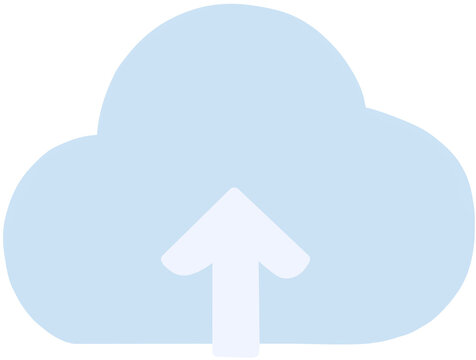 cloud Download icon on blue 