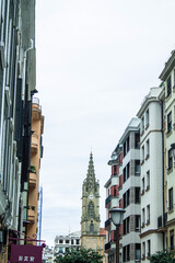 Fototapeta premium house facades in Donostia or San Sebastian, Spain Spain