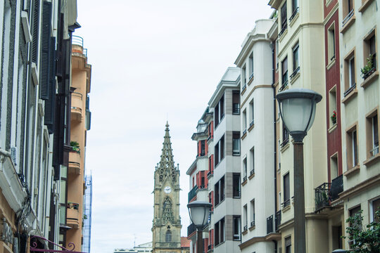 house facades in Donostia or San Sebastian, Spain Spain