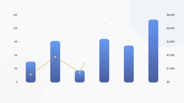 Animated Bar Chart Growing Business Financial Statistics