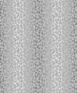 Seamless geometric background, intellectual monotone polygon mosaic with interlacing fabric and metallic textures
