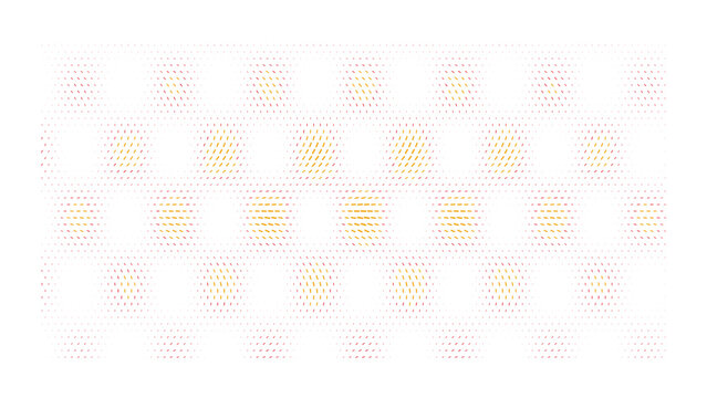 Rectangular grid pattern with red and yellow dots on a dark background, for digital and, wallpaper applications today