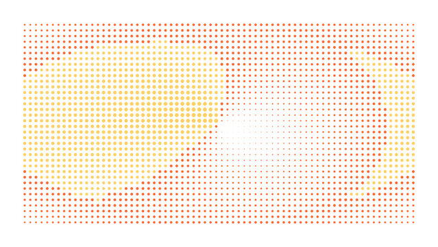 Rectangular grid pattern with yellow and orange circular shapes, abstract digital pixel vibrant geometric texture, background