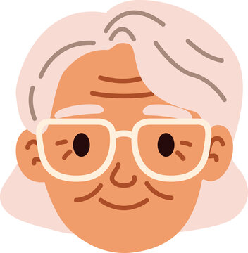 senior old woman for elderly icon
