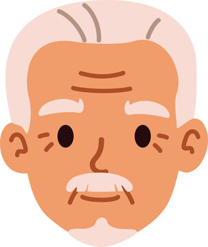 senior old man for elderly icon