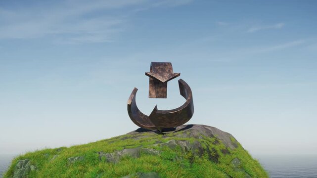 Four sets of animated graphics of environmental-friendly energy symbols