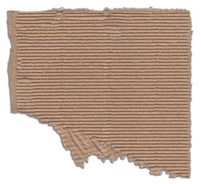 torn cardboard paper, torn corrugated cardboard piece - ripped kraft paper texture patch