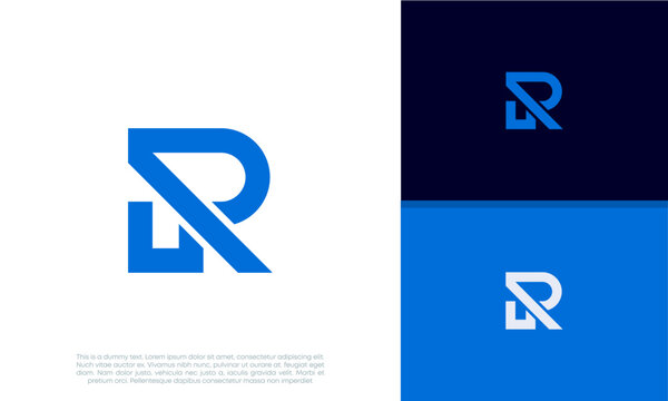 Initials R logo design. Initial Letter Logo.
