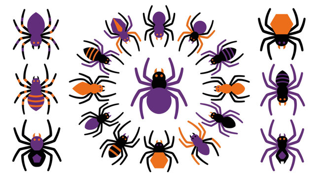 Halloween spider mandala vector illustration graphic design with halloween