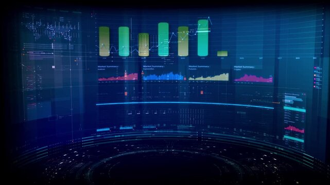 Futuristic global financial data visualization, world map and digital globe with candlestick chart, stock trading analytics, forex market dashboard, fintech infographic, big data interface