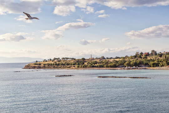 Greece, Aegina, view to the coast