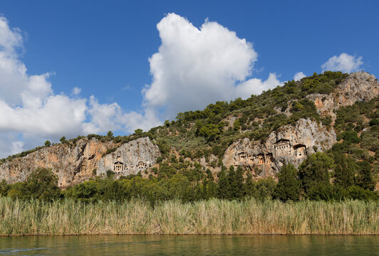 Turkey, Dalyan, Lycian Rock Tombs of Kaunos
