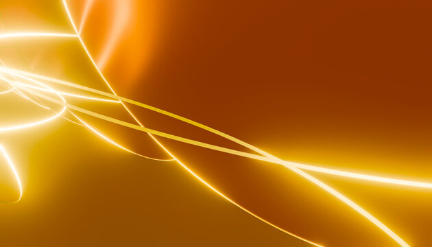Glowing golden lines create an abstract dynamic background