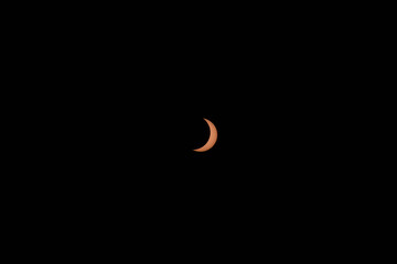 Deep Partial Solar Eclipse - Thin Golden Crescent Sun © JoseAngel