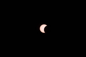 Partial Solar Eclipse Beginning Phase - Moon Entering Sun © JoseAngel