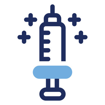 Medical Syringe Injection Vaccine Duo Tone Icon