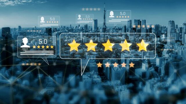 Customer centric review and rating system support product review, digital rating concept, and customer give good trust by visualizing people choice through stars and feedback content technology Marrow