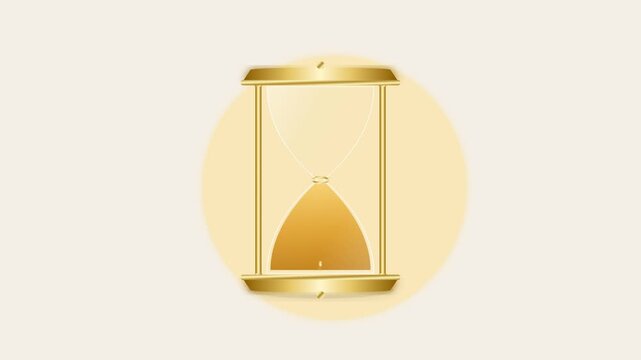 Golden hourglass icons measuring time at various stages