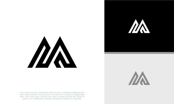 Initials M logo design. Initial Letter Logo. Innovative high tech logo template.