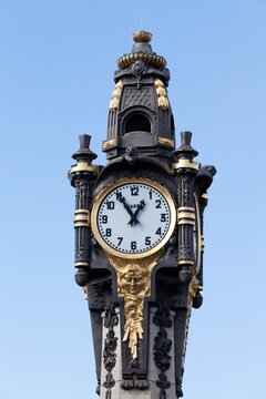 Tassin la Demi Lune, France - March 2, 2014: Monumental clock of Tassin la Demi Lune in France