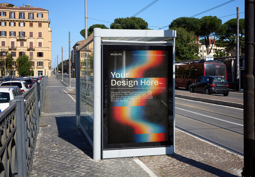 Mockup Of Customizable Sign On Street