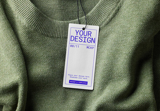 Mockup Of Sweatshirt With Customizable Price Tag