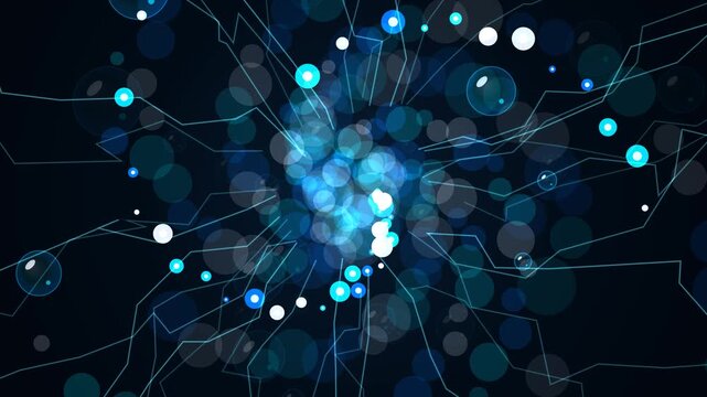 Bioluminescent Deep Sea Bio Bubbles with Glowing Neural Filaments 10s 4K Loop