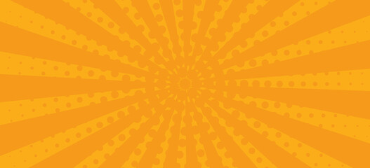 Fototapeta premium yellow rays background pop art