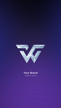 Vertical Corporate Clean Logo Intro for Business &ndash; Professional Glossy 3D Brand Opener for Short-Form Video