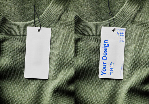 Mockup Of Sweatshirt With Customizable Price Tag