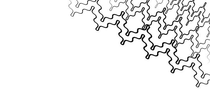 Wavy lines pattern vector element, wave ripple thin line strokes simple zigzag texture set, illustration, eps10