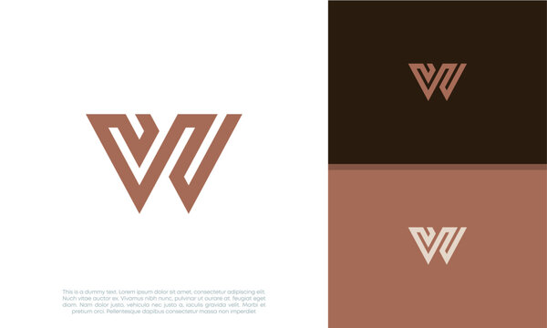 Initials W logo design. Initial Letter Logo.	

