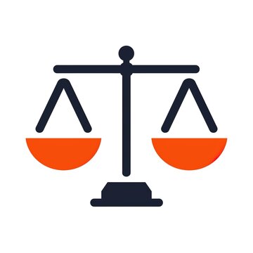 Scales of justice law icon symbol