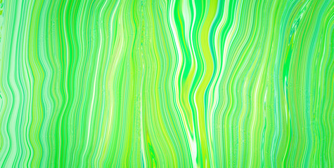 Dark Aquatic Ebru Flows on Abstract Acrylic Canvas © Roman