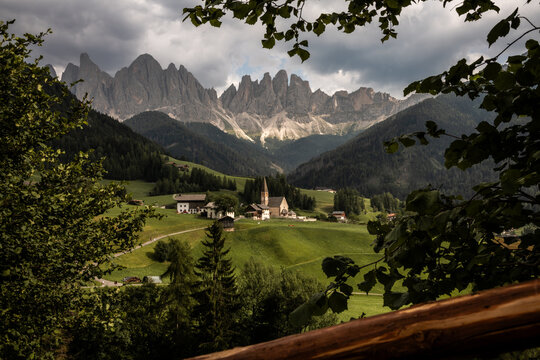 Santa Maddalena Village and Church Beneath the Dolomites in Val di Funes - South Tyrol, Italy