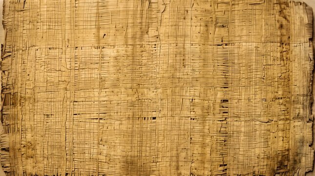 Ancient aged papyrus texture with frayed edges and fibrous pattern