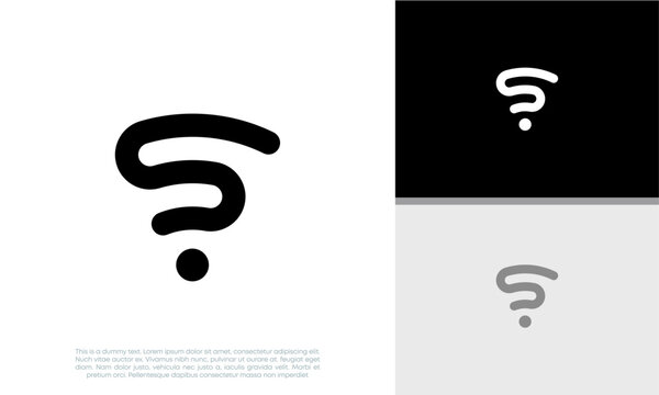 Initials S logo design. Initial Letter Logo. Innovative high tech logo template.