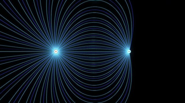 Electric Field Lines Reversing Polarity as a Point Charge Crosses Zero and Changes Sign
