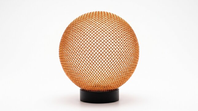 Copper mesh sphere Faraday cage, electromagnetic shielding physics concept